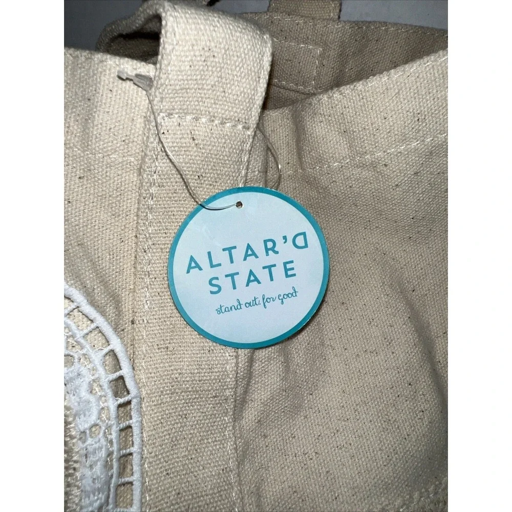 Altar'd State Catch a Dream Dreamcatcher & Feather Boho‎ Canvas Tote Bag NWT